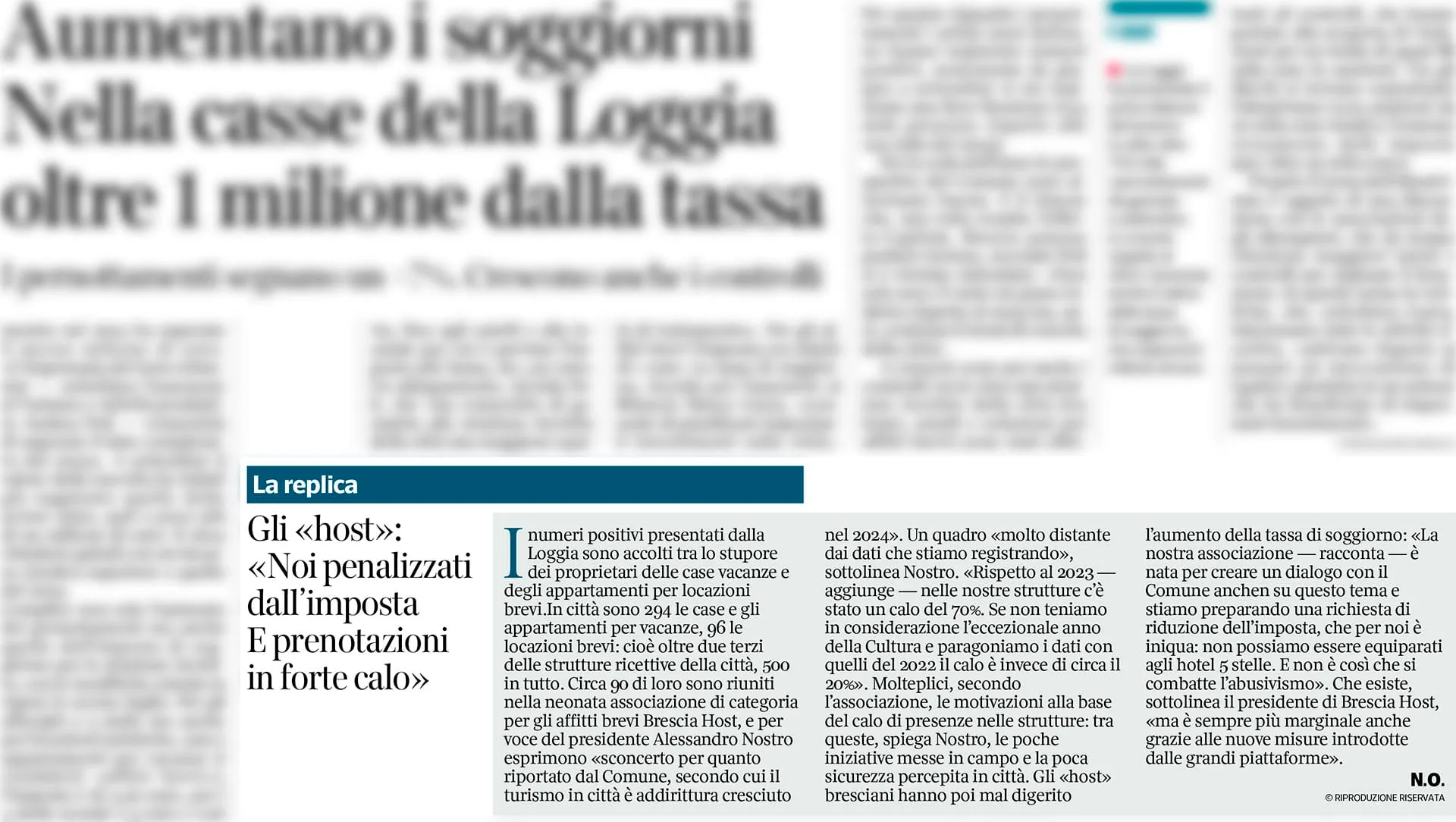 “Aumentano i soggiorni nella casse della Loggia oltre 1 millione dalla tassa” … La Nostra Replica